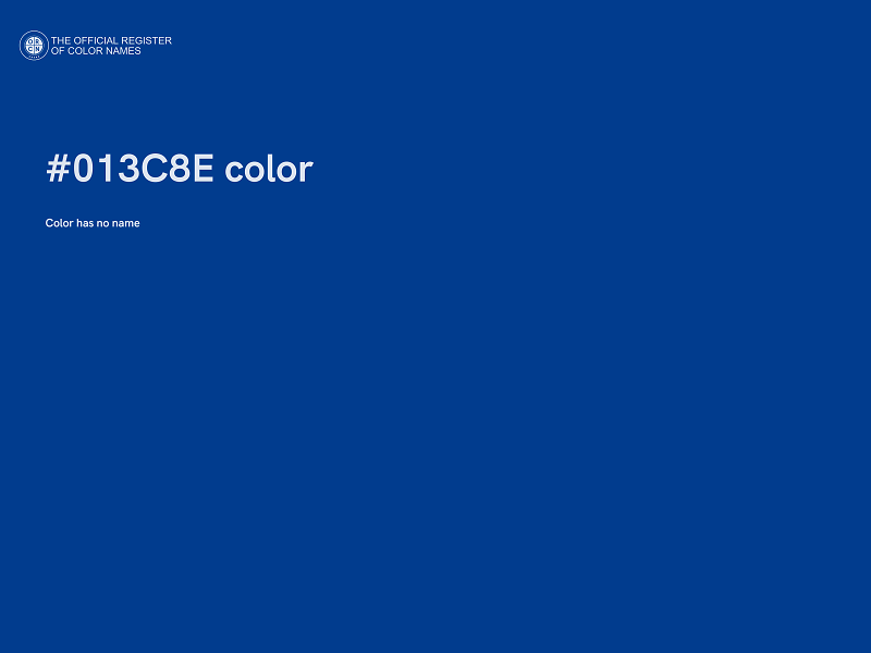 #013C8E color image