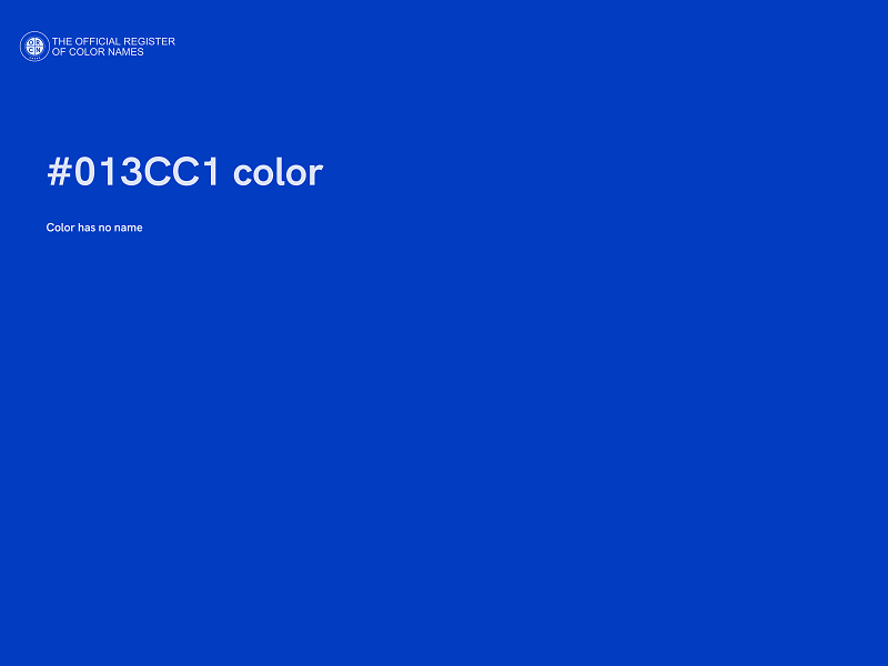#013CC1 color image