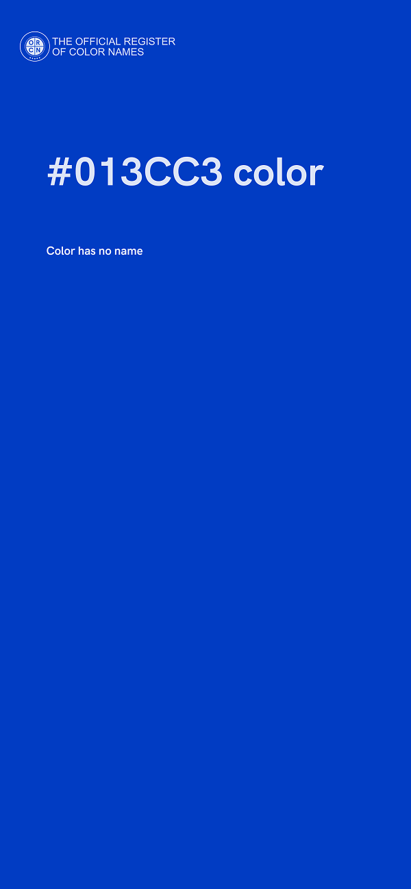 #013CC3 color image