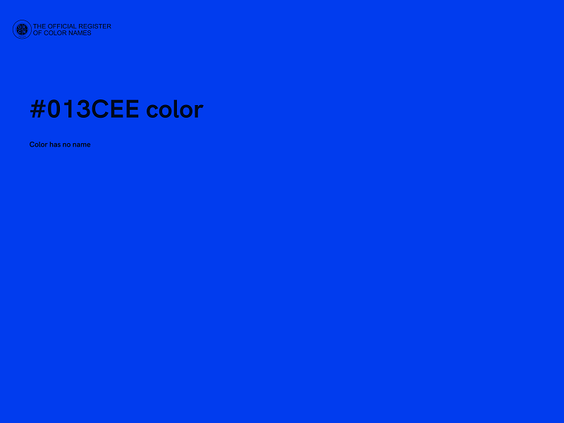 #013CEE color image