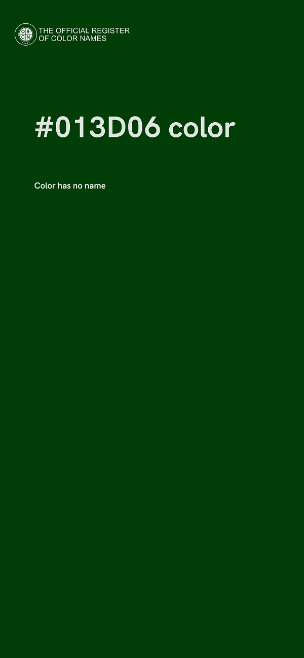 #013D06 color image
