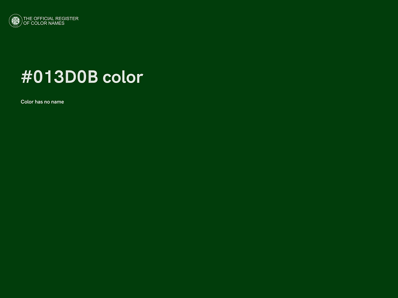 #013D0B color image