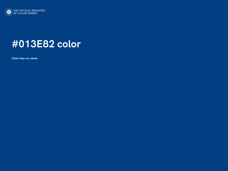 #013E82 color image