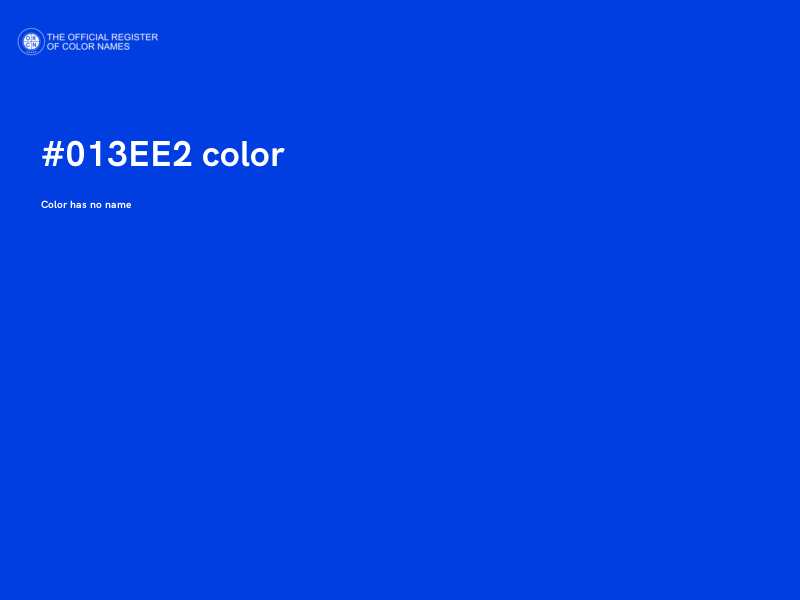 #013EE2 color image