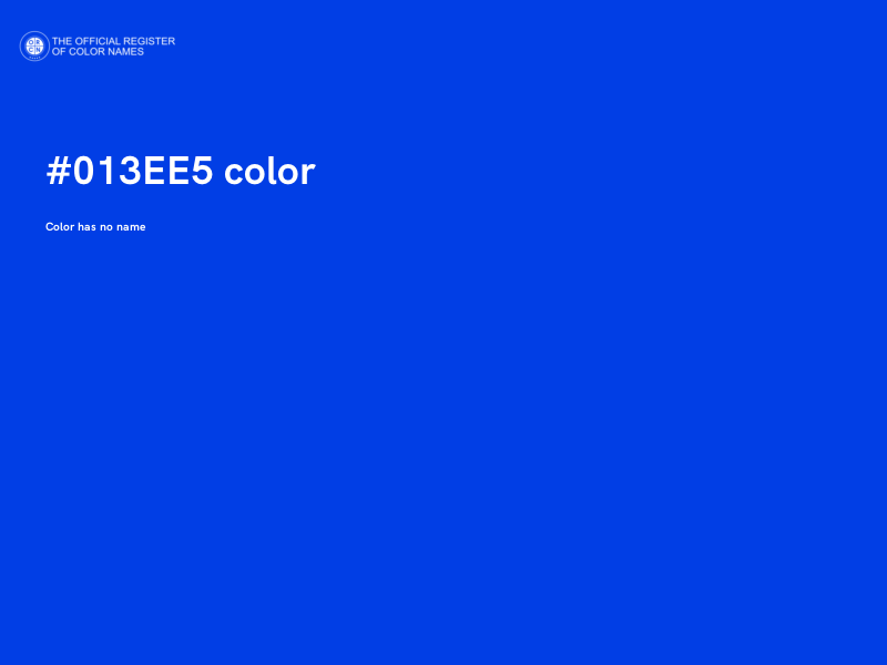 #013EE5 color image