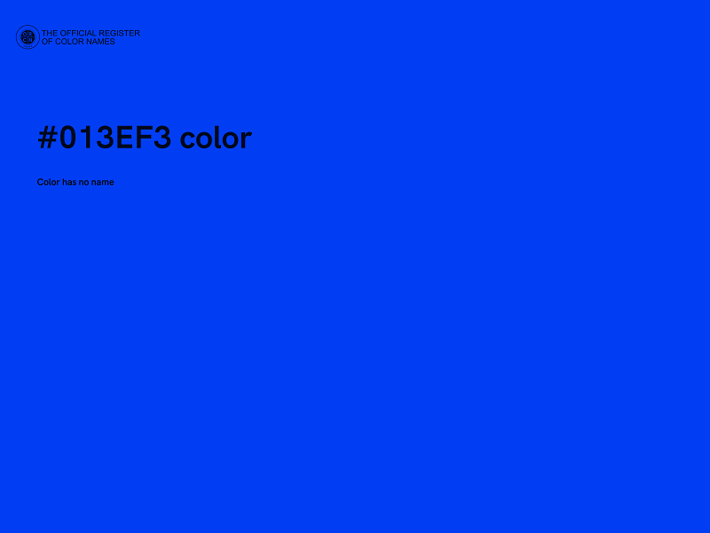 #013EF3 color image