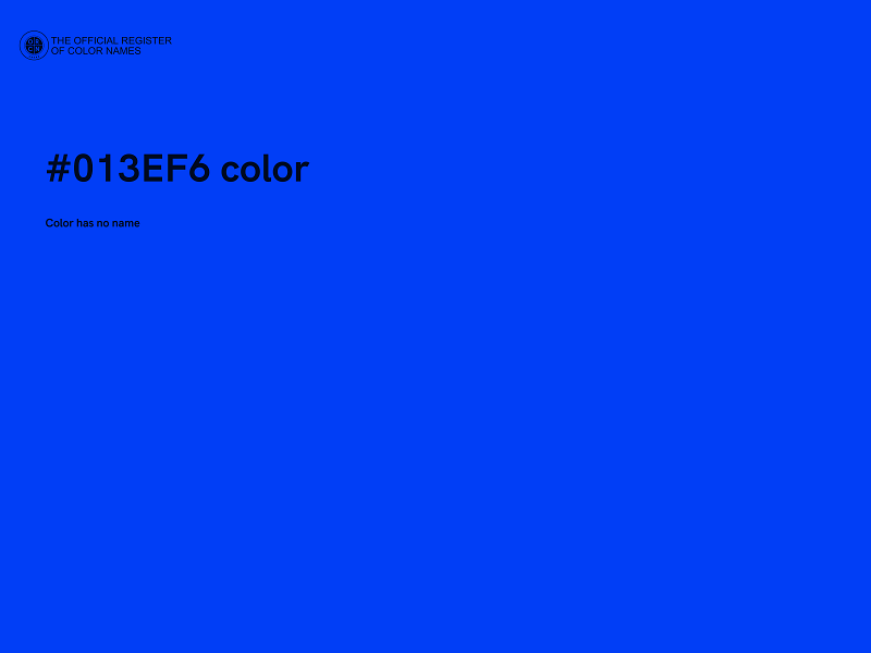 #013EF6 color image