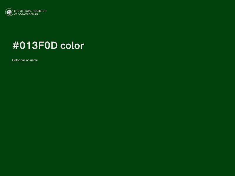 #013F0D color image