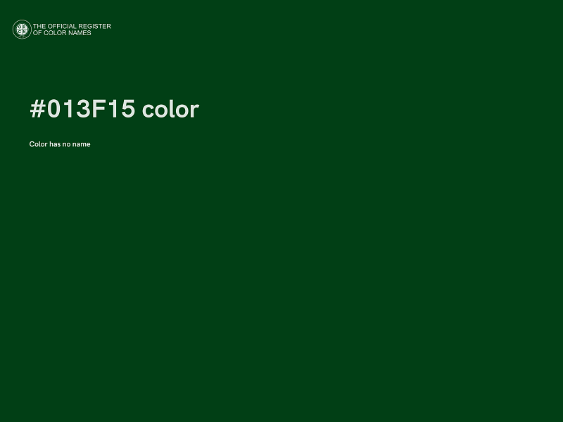 #013F15 color image