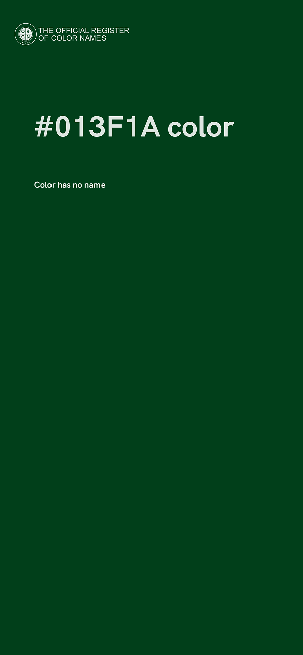 #013F1A color image