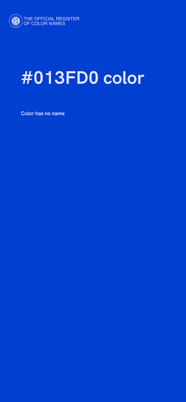 #013FD0 color image