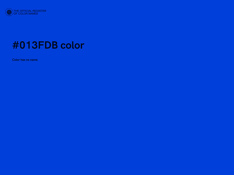 #013FDB color image