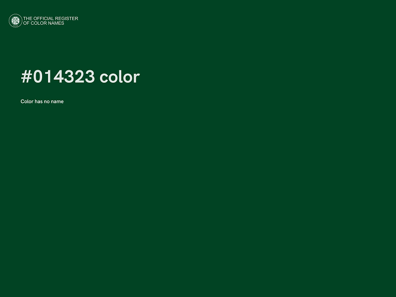 #014323 color image