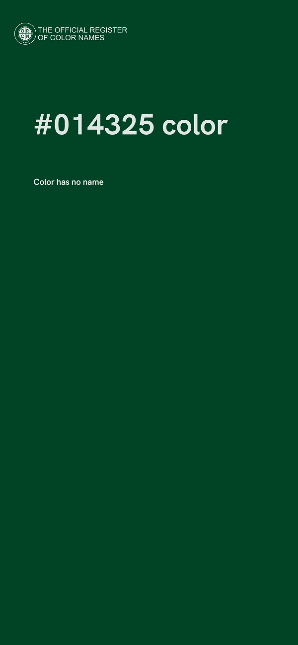 #014325 color image