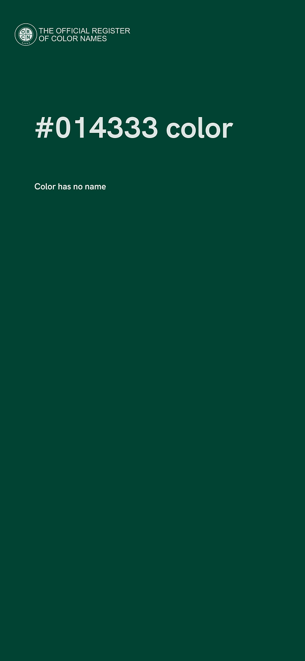 #014333 color image
