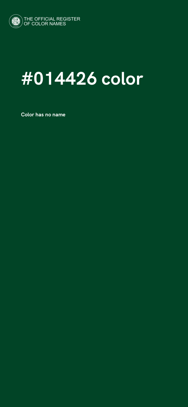 #014426 color image
