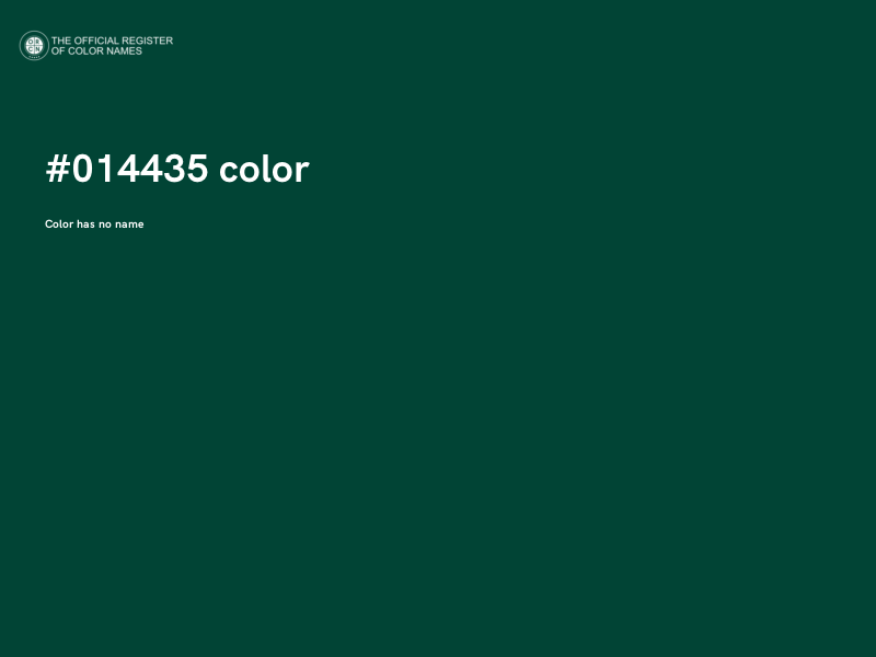 #014435 color image