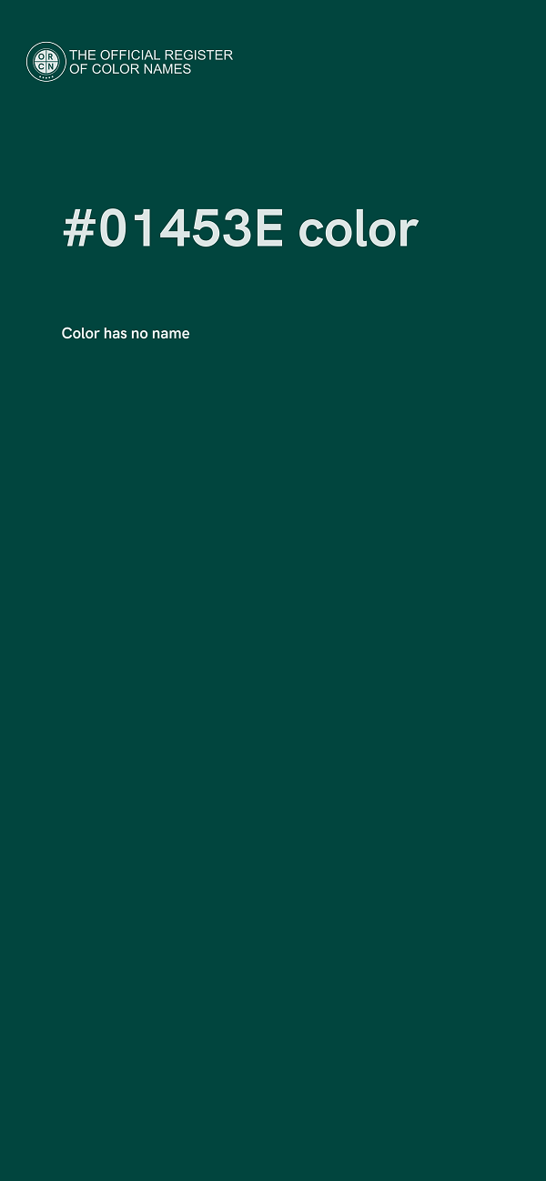 #01453E color image