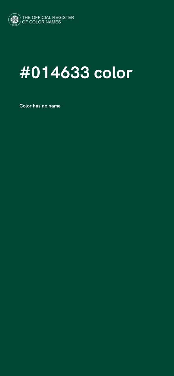 #014633 color image