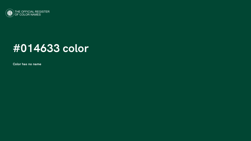 #014633 color image