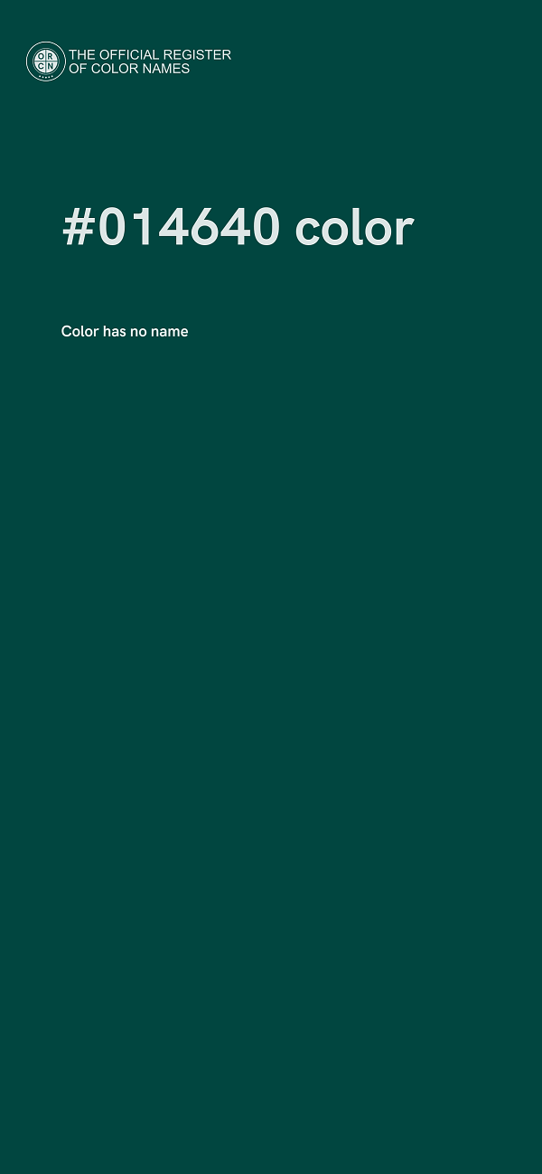 #014640 color image