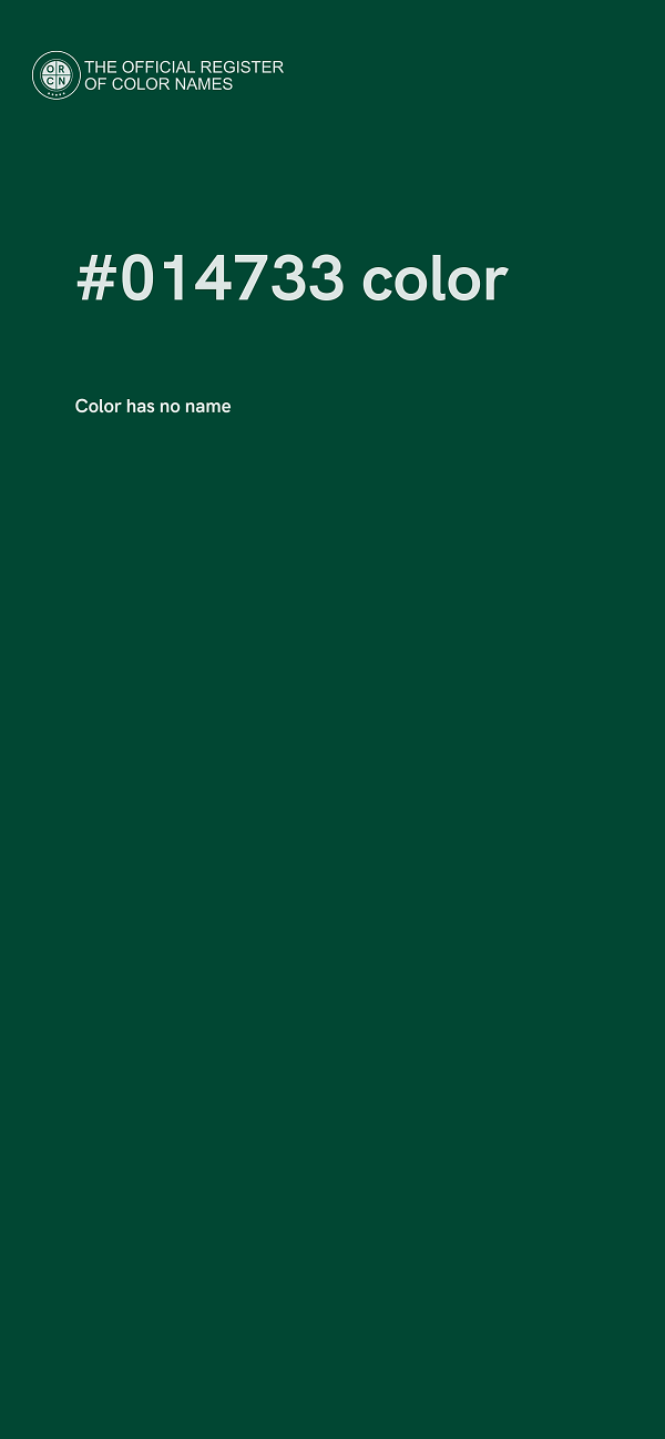 #014733 color image