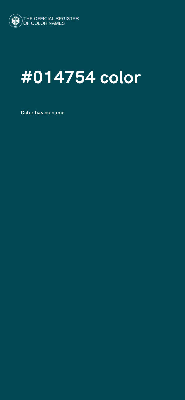 #014754 color image