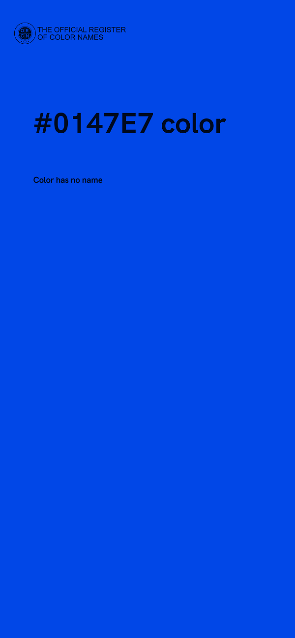 #0147E7 color image