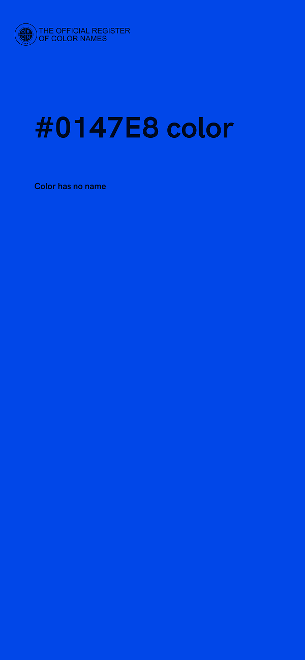 #0147E8 color image
