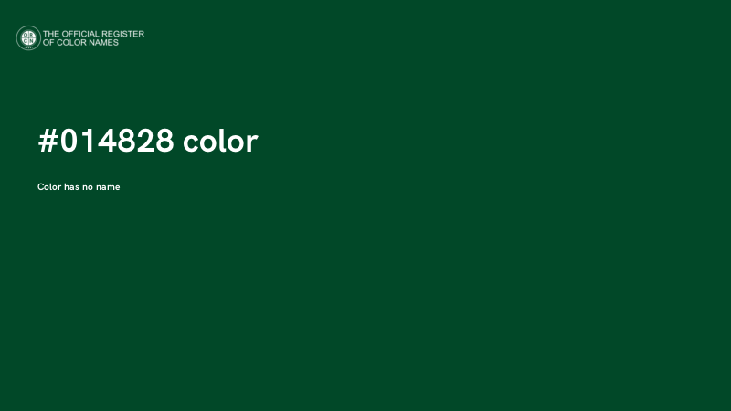 #014828 color image