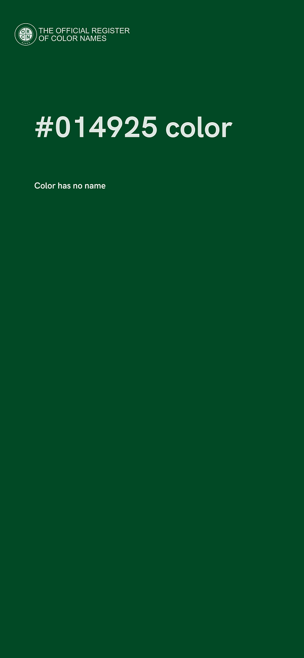 #014925 color image