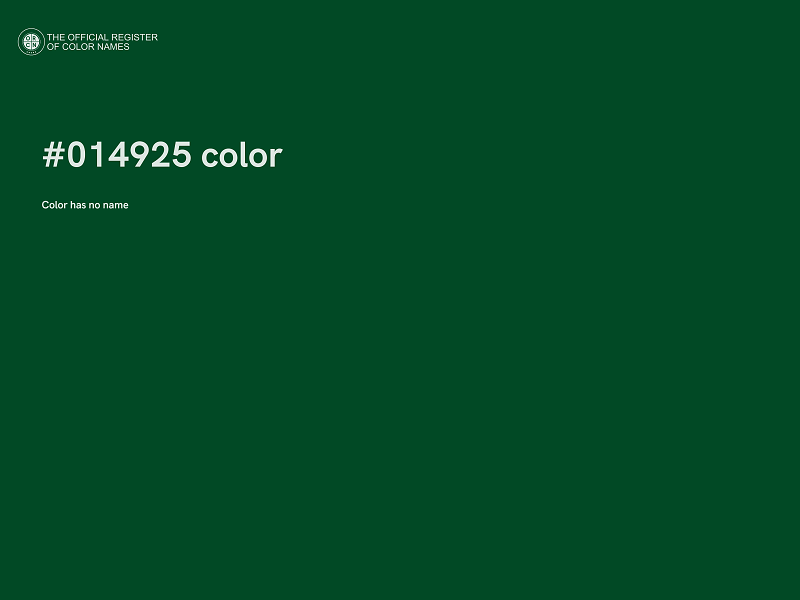 #014925 color image