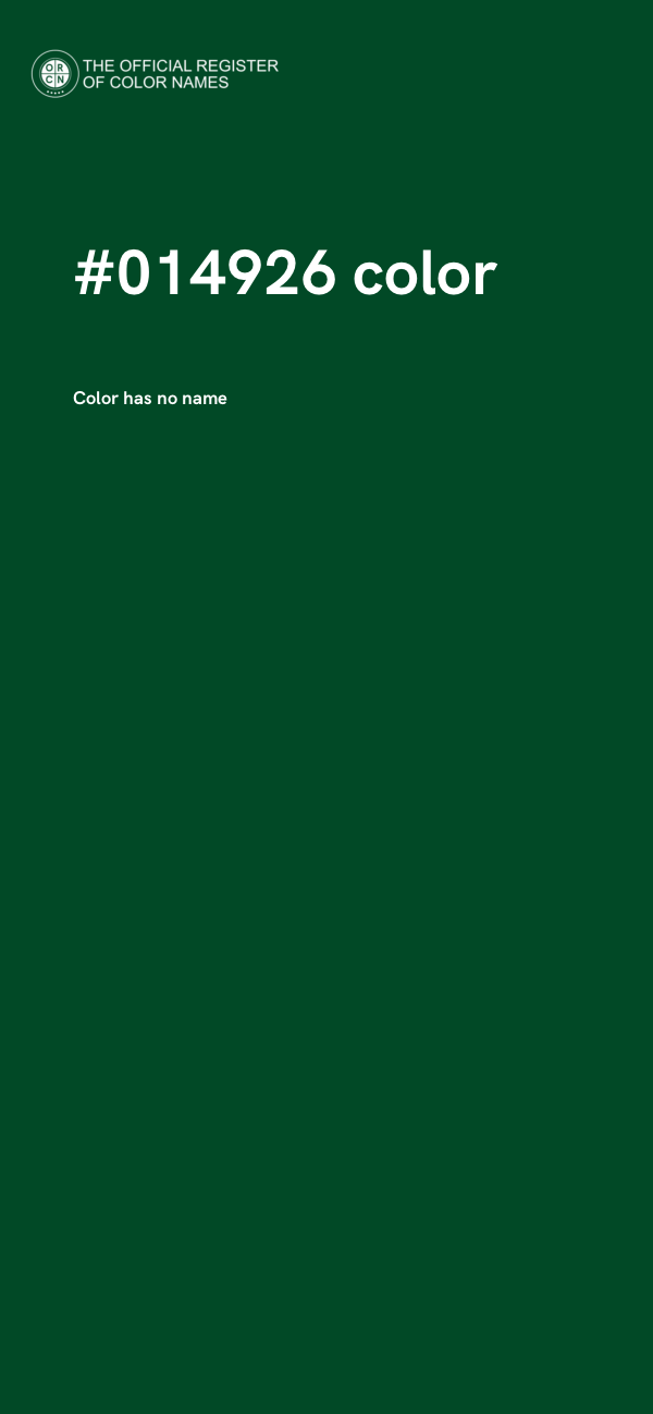 #014926 color image