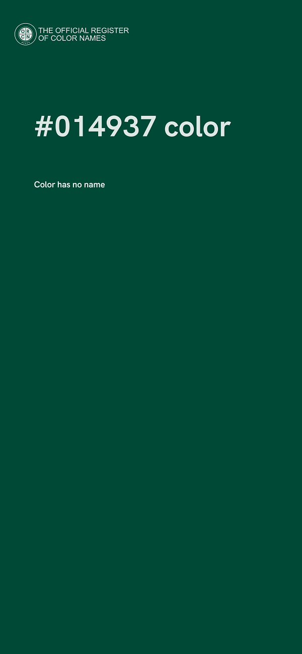 #014937 color image