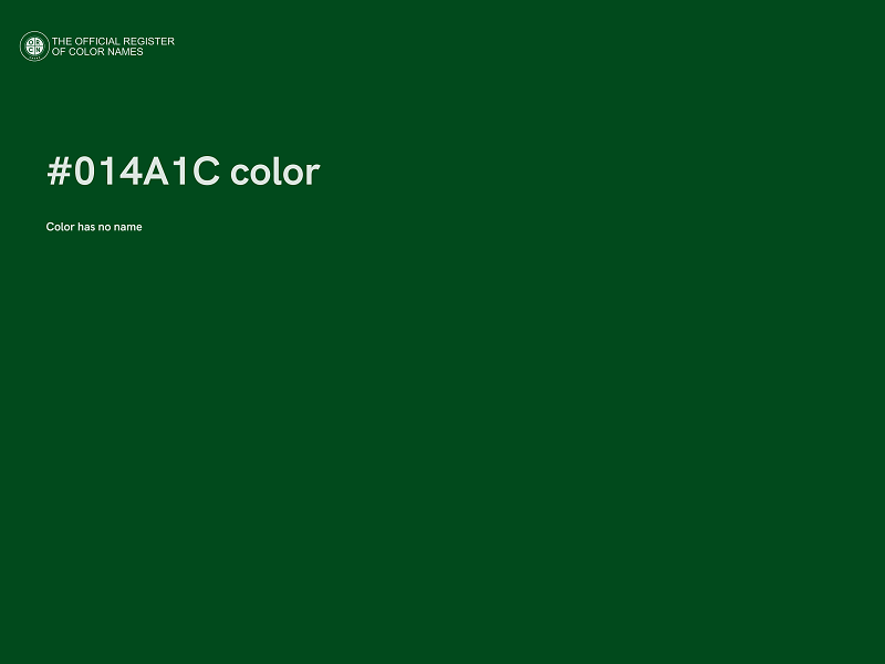 #014A1C color image