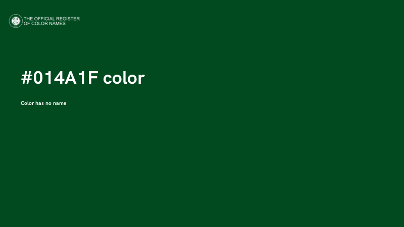 #014A1F color image
