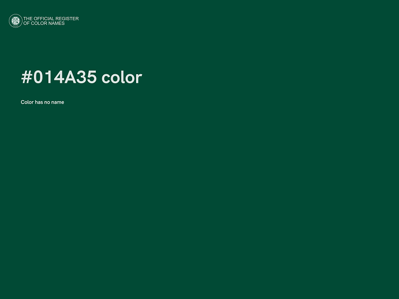 #014A35 color image