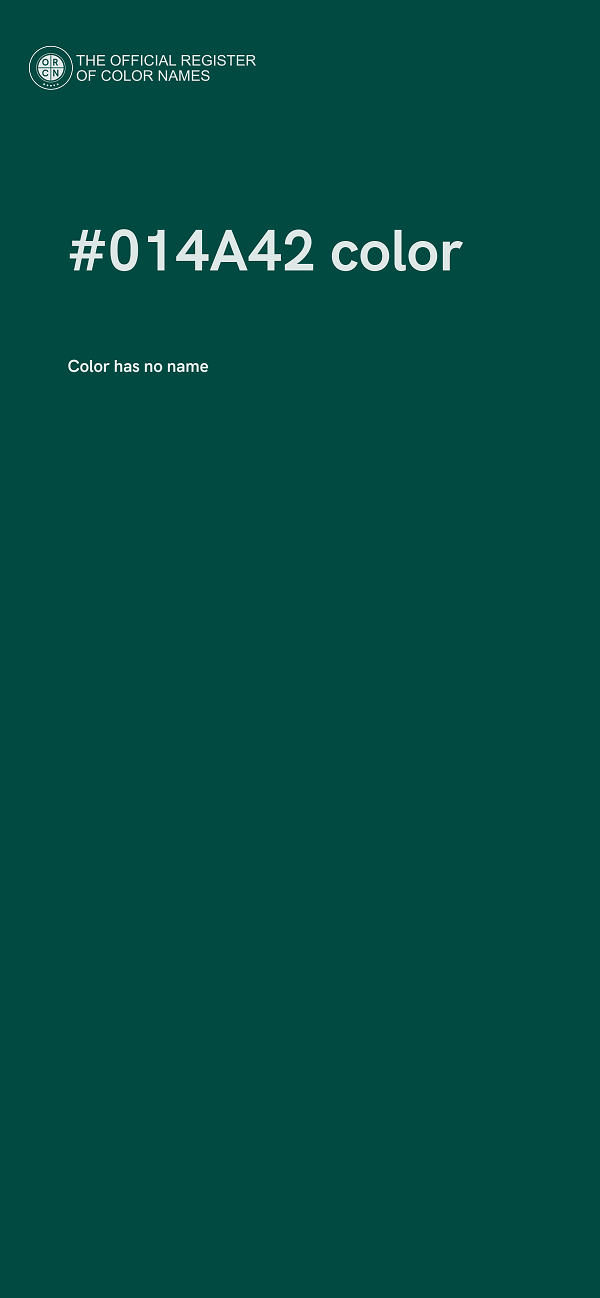 #014A42 color image