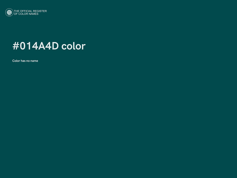 #014A4D color image