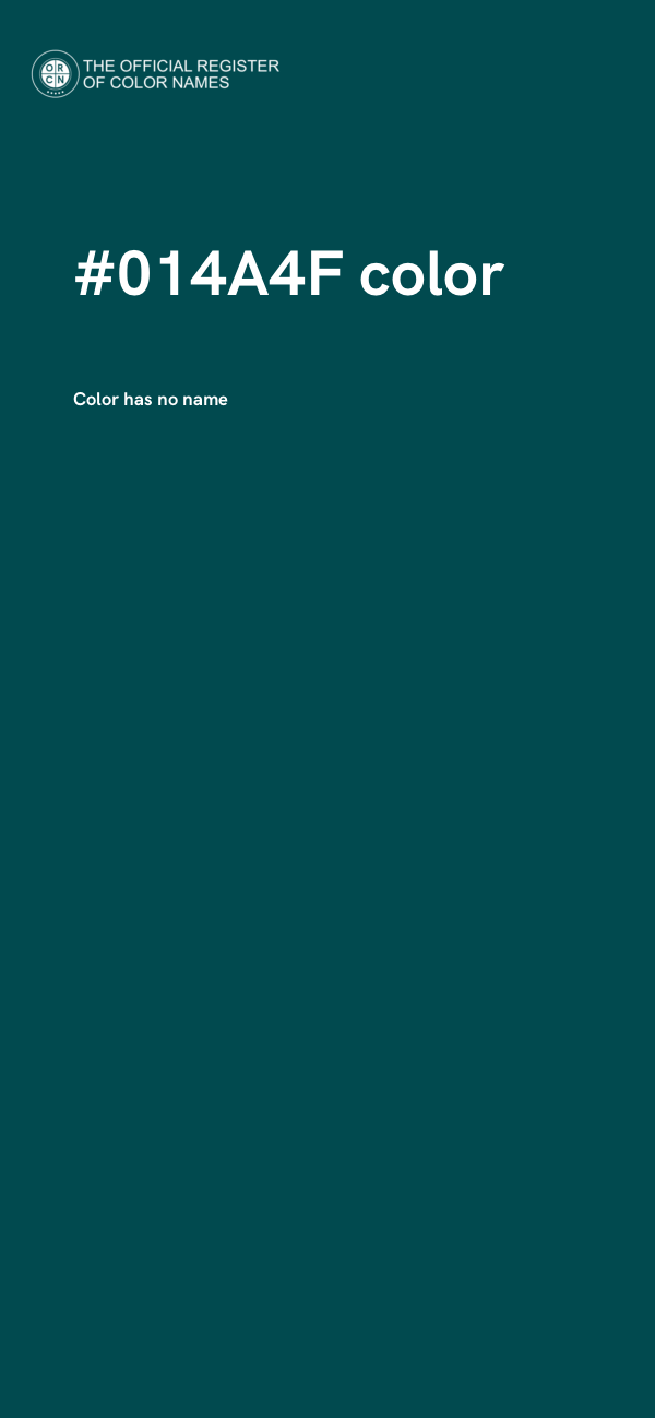 #014A4F color image