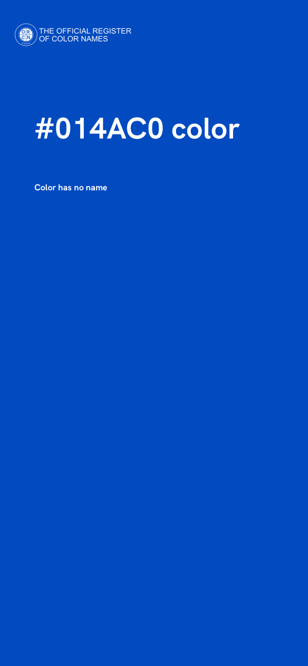 #014AC0 color image