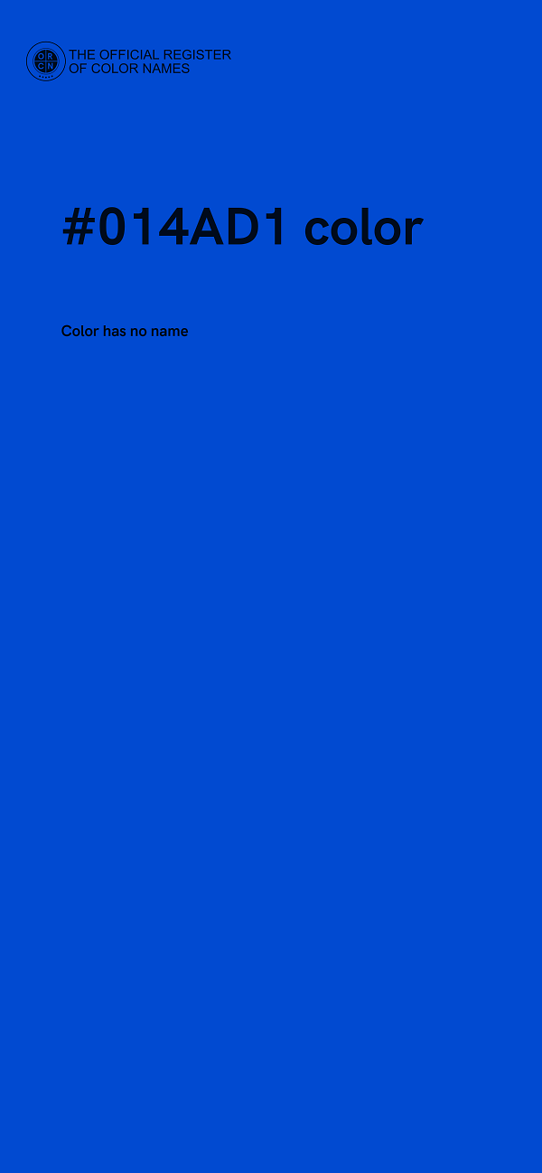 #014AD1 color image