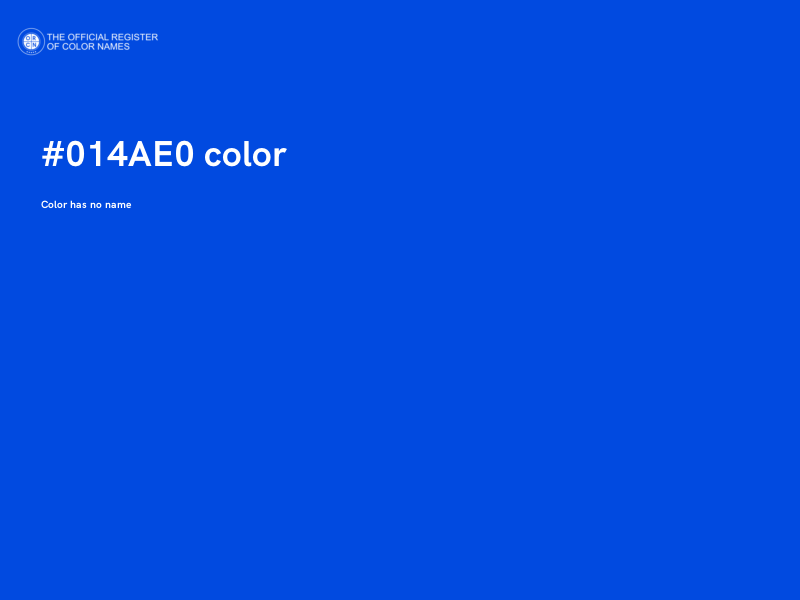 #014AE0 color image