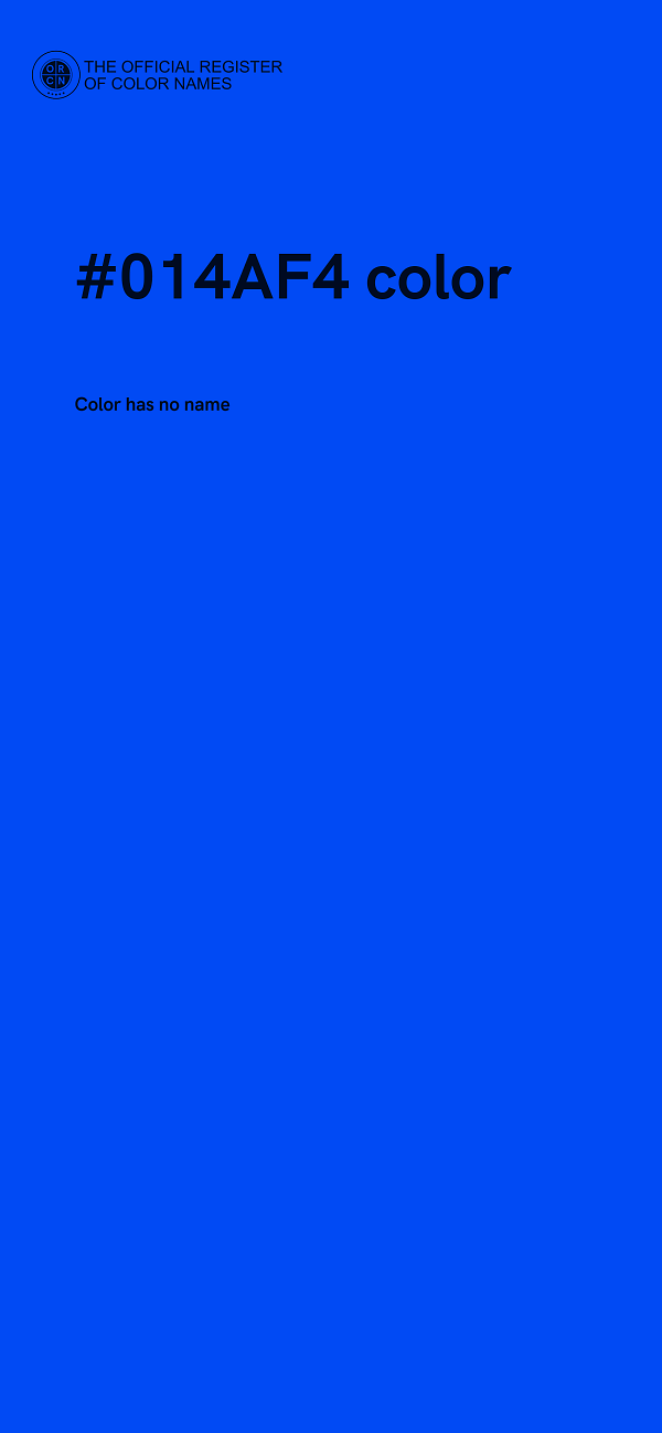#014AF4 color image