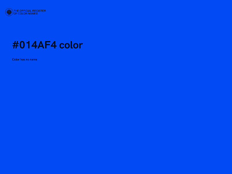 #014AF4 color image