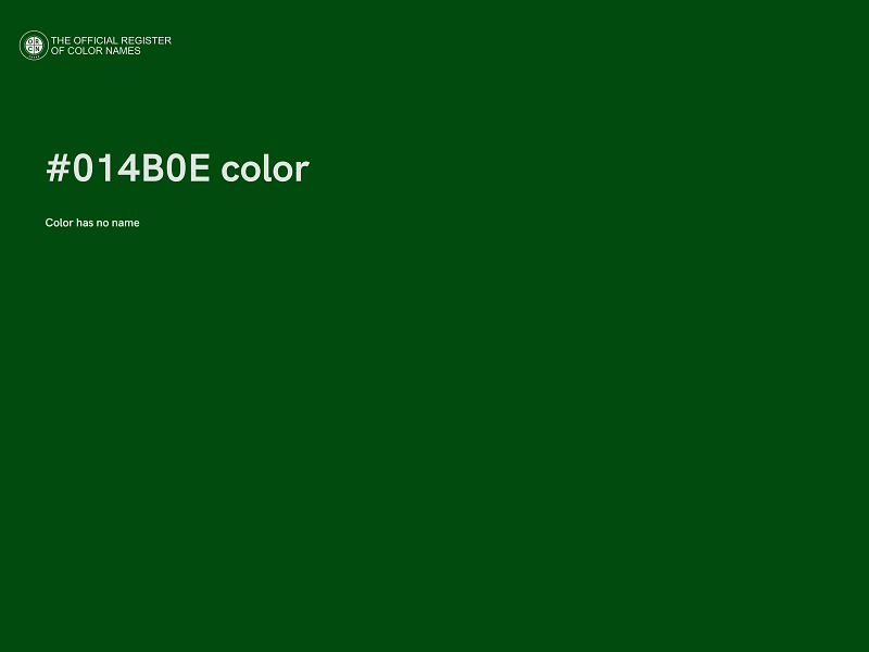 #014B0E color image