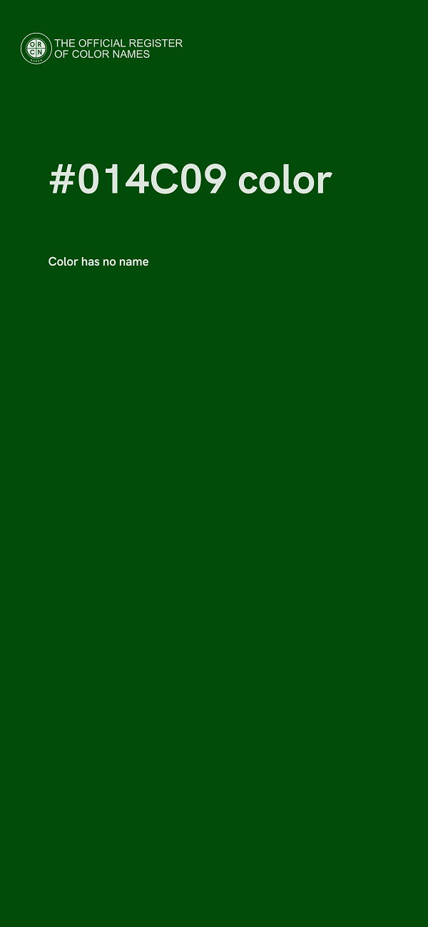 #014C09 color image