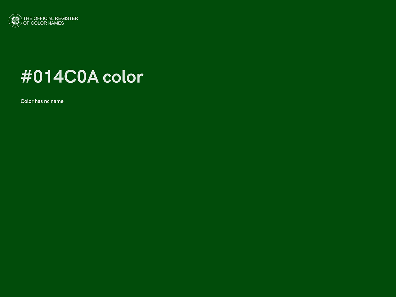 #014C0A color image