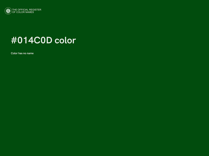 #014C0D color image