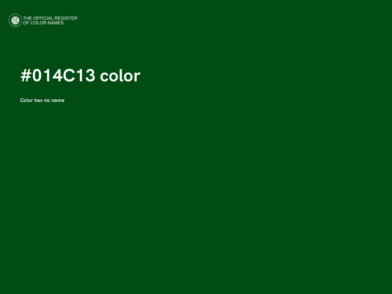 #014C13 color image